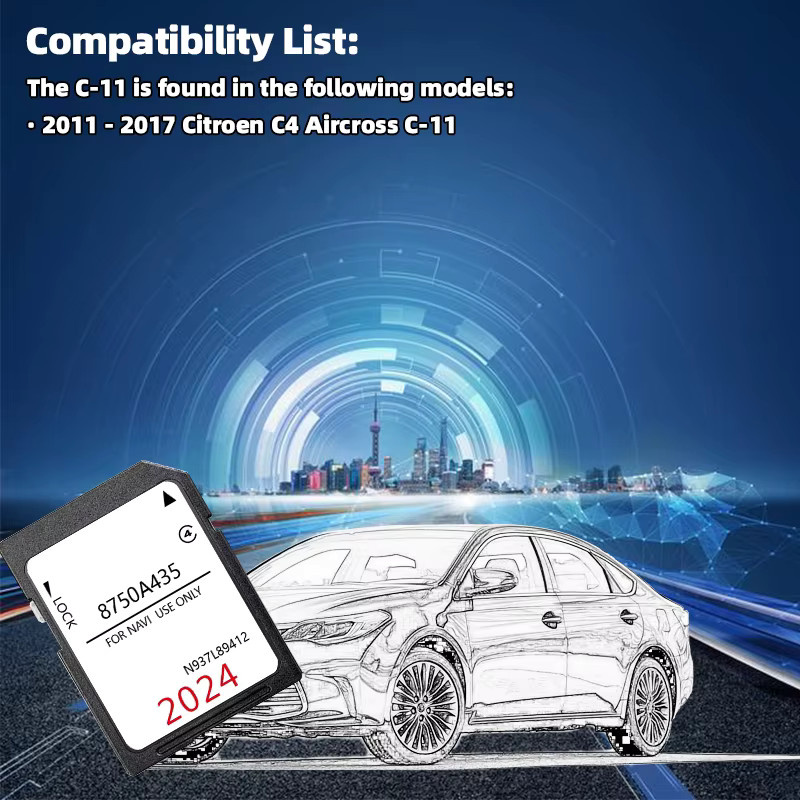 NAVINESA Multimedia-Navigation SD-Karte für Citroen C4 Aircross 2011–2017 mit 16 GB GPS-Speicher und aktualisierten UK-Europa-Karten - Bild 2