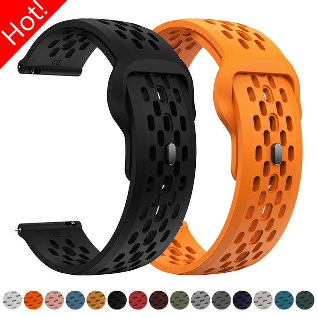 CAOWTAN Uhrenarmband Silikon, Schwarz, Unisex - Bild 1