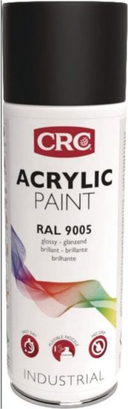 CRC Acryllack-Spray RAL 9005 Tiefschwarz glänzend 400 ml - Bild 2