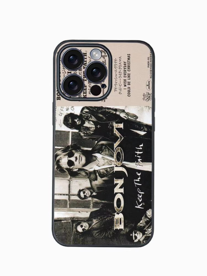 B-Bon J-Jovi Band Handyhülle mit Schutzbeschichtung in Multicolour für iPhone 11 bis 16 Pro Max Plus - Bild 3
