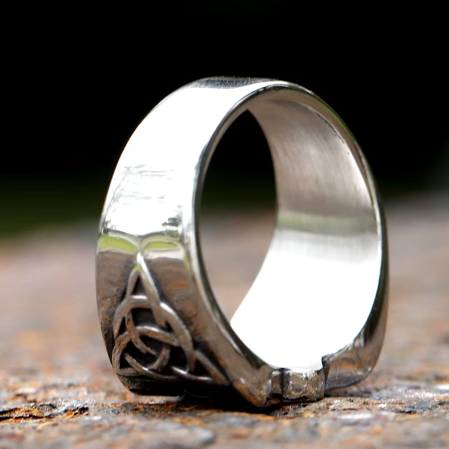 Savarog Ring Edelstahl, Silber, Herren, Wikinger Slavic - Bild 3