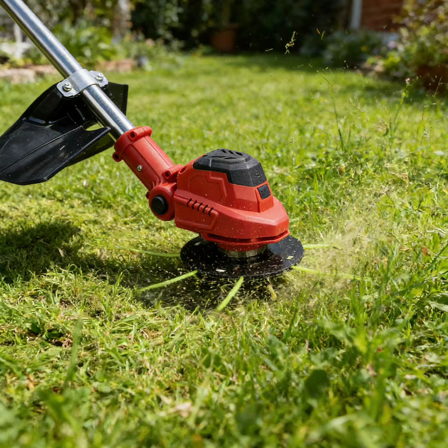 Makita LXT 10-Zoll bürstenloser elektrischer Rasenmäher und kabelloser Unkrauttrimmer in Rot für 18V Akkus - Bild 3