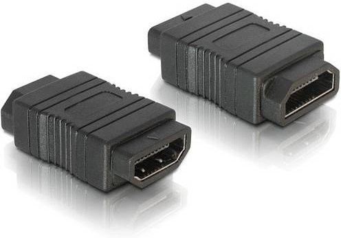 Delock 65049 HDMI Adapter Schwarz mit 1x HDMI-Buchse zu 1x HDMI-Buchse - Bild 1