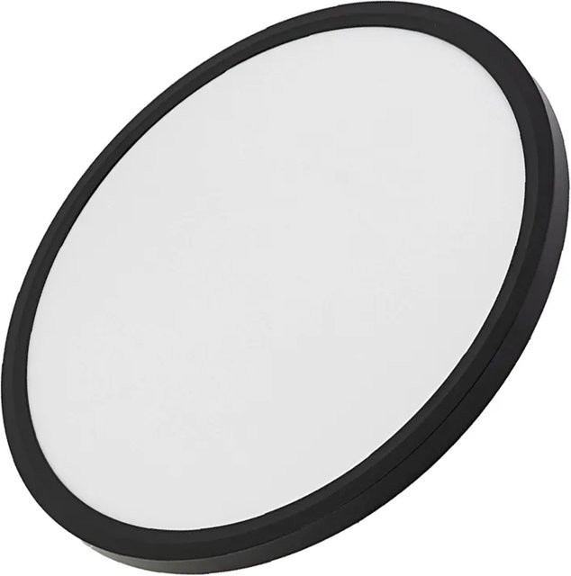 LUXULA LED Panel Rund Schwarz Durchmesser: 50 cm, 42W, CCT Warm- Neutral- Kaltweiß, 4200lm, IP20 Deckenleuchte Slim Design - Bild 1
