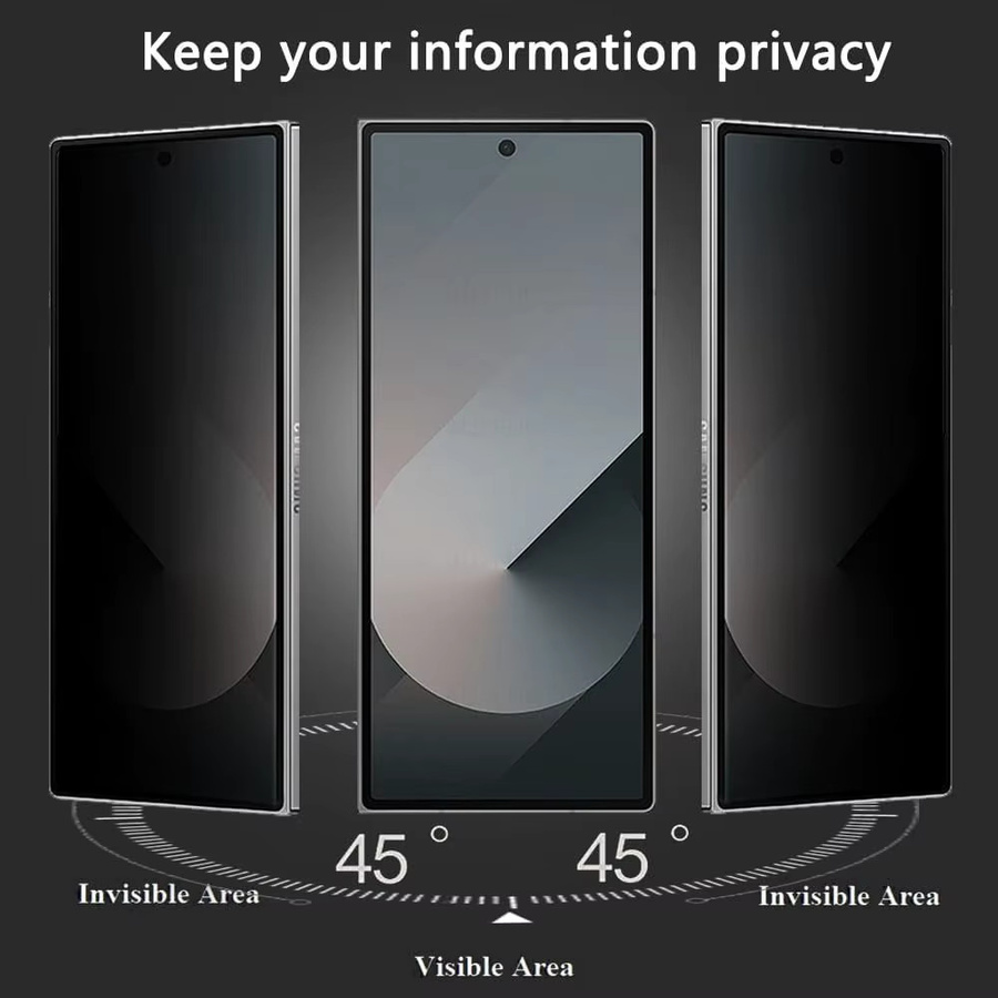 Samsung Galaxy Z Fold Sichtschutz Displayschutzfolie aus gehärtetem Glas, 9H kratzfest, transparent - Bild 2