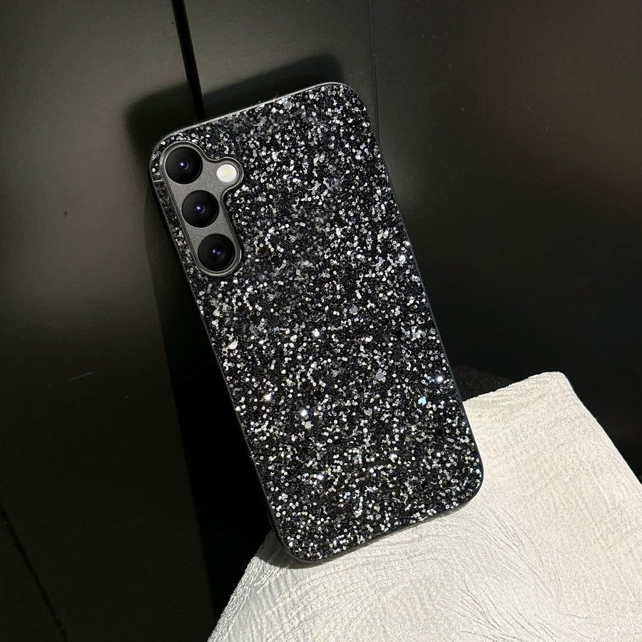 Luxuriöse Soft Shell Handyhülle mit schwarzem Strass-Glitzer für Samsung Galaxy S26 S25 S24 S23 Plus FE Ultra A55 A36 A35 A16 A15 - Bild 4