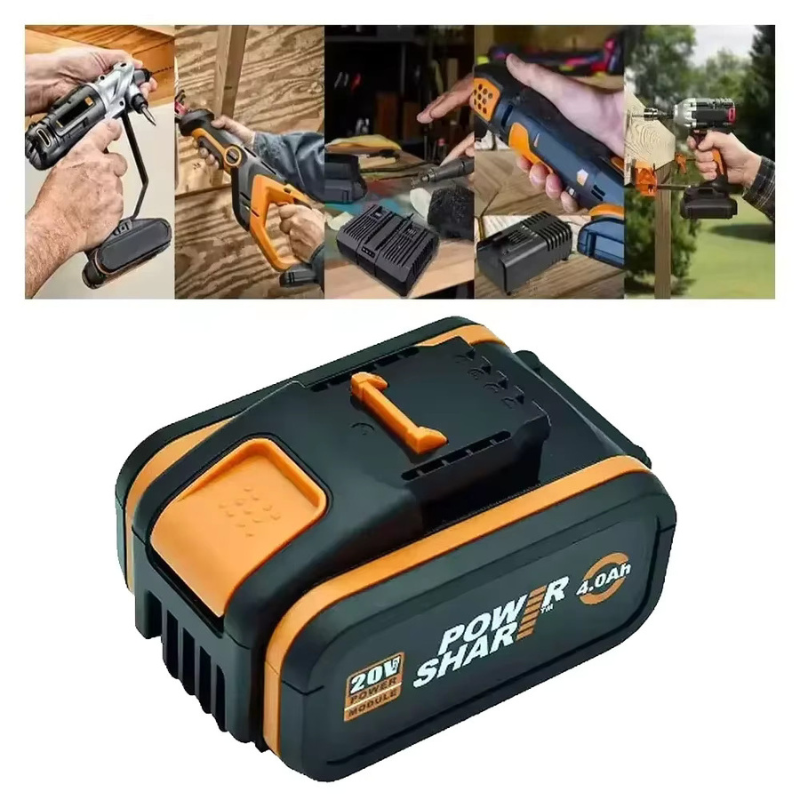 Worx Powershare Akku WA3570 für 20 V Worx Geräte, kompatibel mit 4,0 Ah, 6,0 Ah und 10,0 Ah Lithium-Ionen-Akkus WA3553, WA3551, WA3553.1 - Bild 3