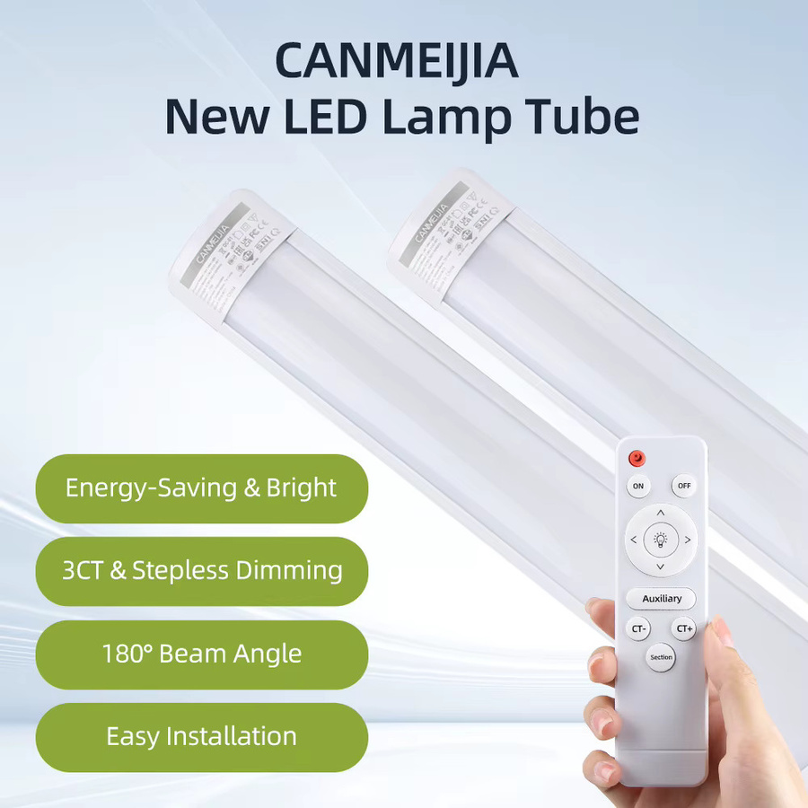 CHENBEN Dimmbare LED-Lichtröhre mit Fernbedienung in Weiß, Modernes Lineares Design, Cool White - Bild 2