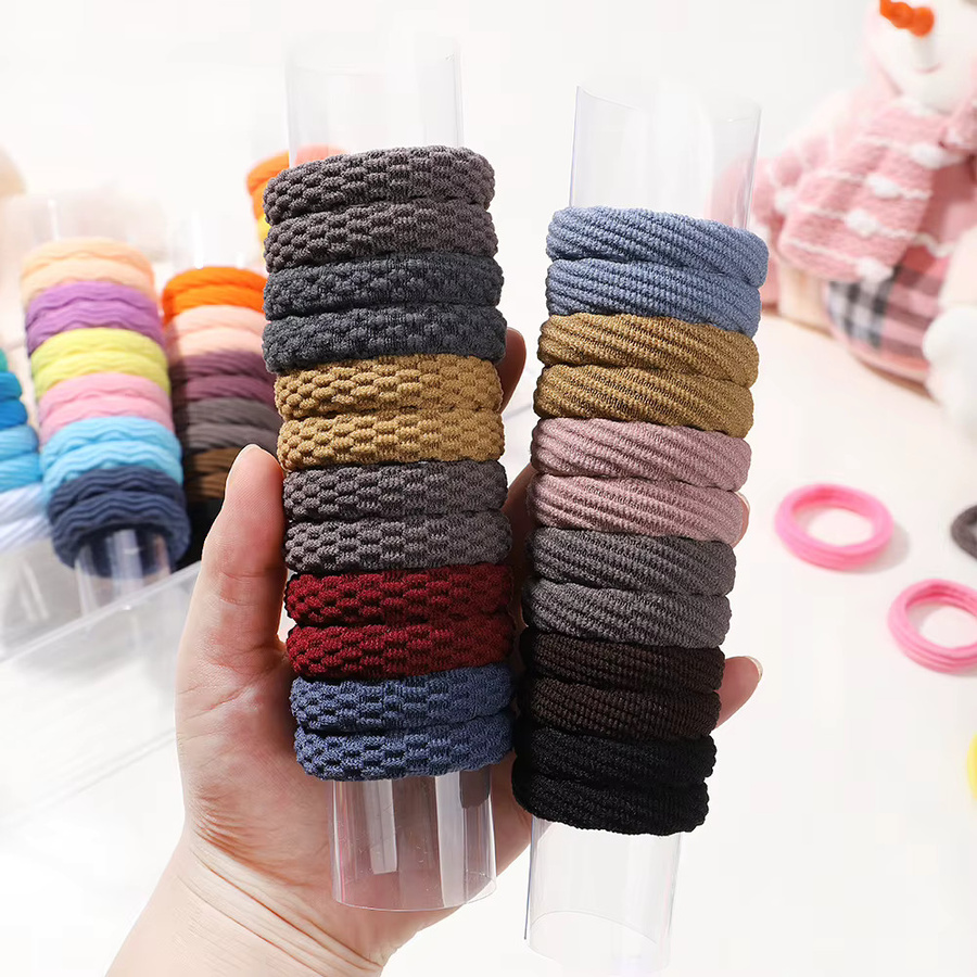 12er Set Elastische Haarbänder und Scrunchies, Damen und Mädchen - Bild 3