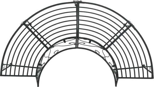 Yiwydaa Baumbank 4-Sitzer aus Stahl in Schwarz, B/T/H: 160 x 80 x 89 cm - Bild 1