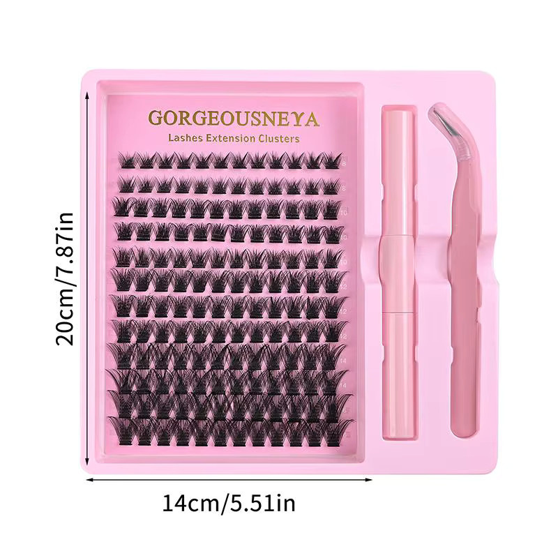 BSIMONE Wimpernverlängerungs-Set, Segmentierte Cluster-Wimpern, Natürlich - Bild 5