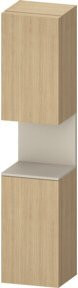 Duravit Hochschrank Qatego in Beige Matt mit Glastüren und LED-Beleuchtung, B/T/H: 40 x 36 x 176 cm - Bild 1