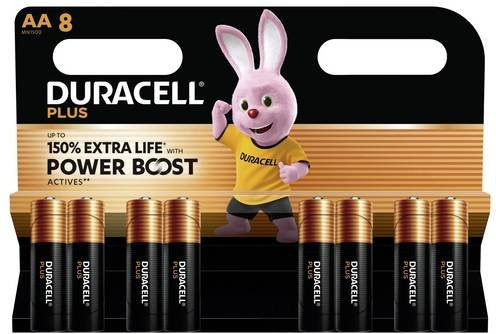 Duracell Plus Power Boost AA Alkaline Batterien 1,5V 8er Pack - Bild 1