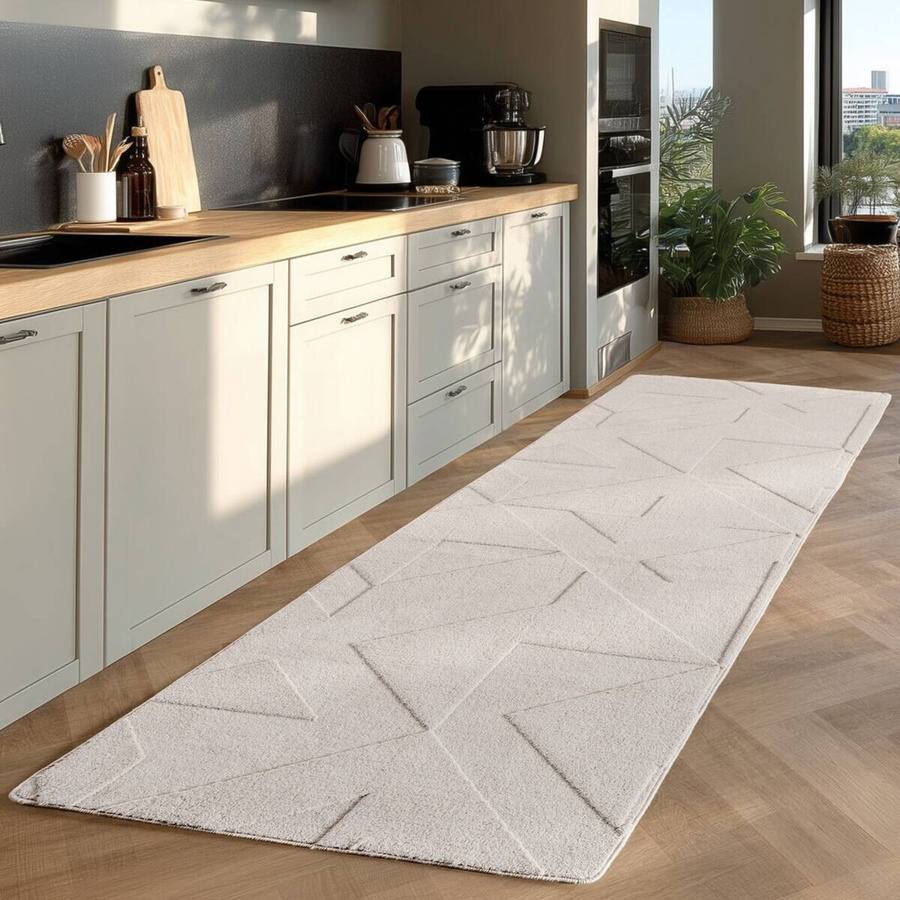 Ayyildiz Kurzflorteppich Pompei Boho Creme B/L: 80 x 250 cm - Bild 2