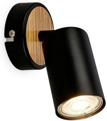 Briloner Wandleuchte TIB 2172014 aus Metall und Holz in Schwarz, verstellbar für LED GU10 - Bild 1