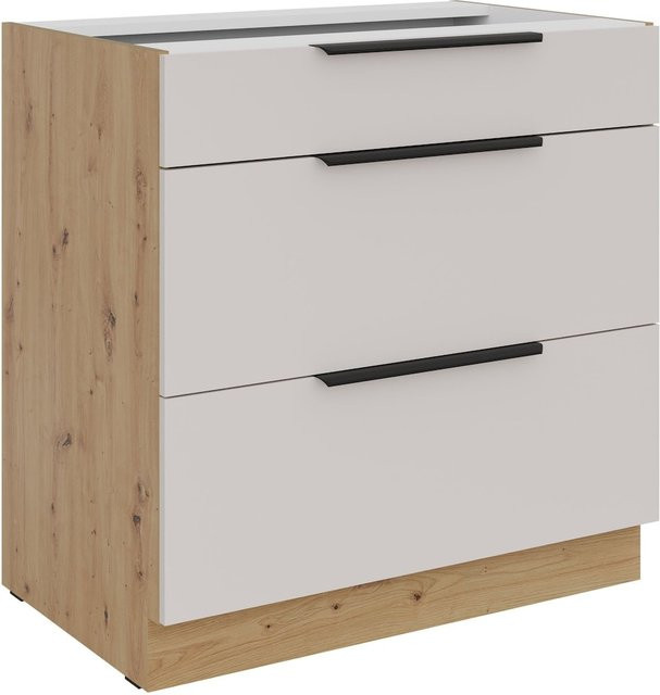 Küchenunterschrank SOLANO in Kaschmir Beige mit Soft-Close, Breite: 80 cm - Bild 1