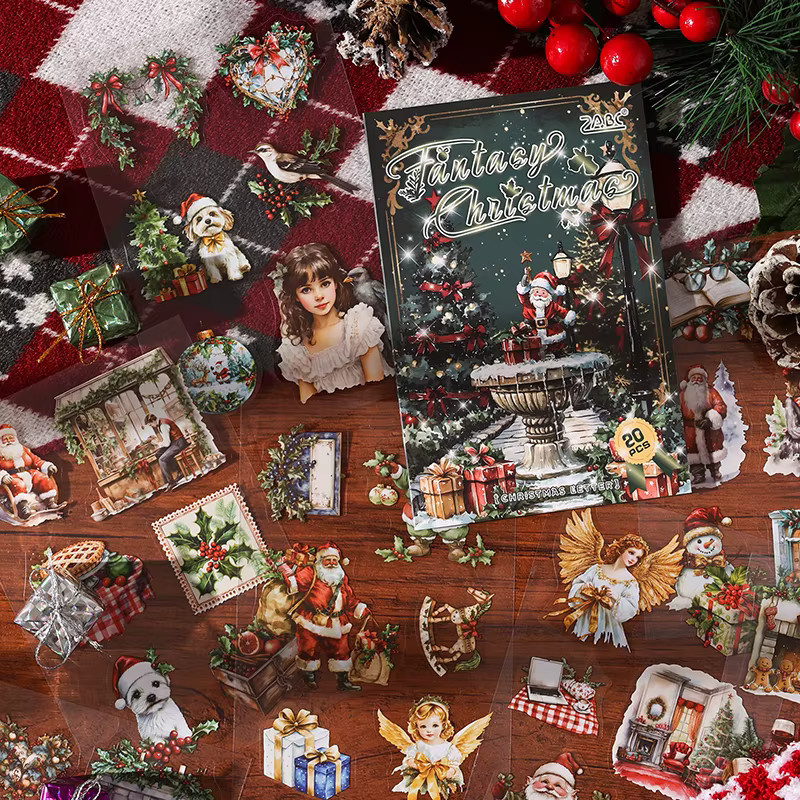 mr.paper Weihnachtsbuchstaben-Serie Aufkleber für Journaling und DIY-Scrapbooking, 20 Blatt, Multicolour - Bild 2
