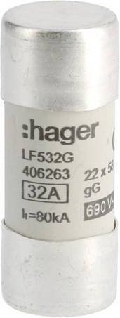 Hager LF532G Feinsicherung in Silber, 10 Stück - Bild 1
