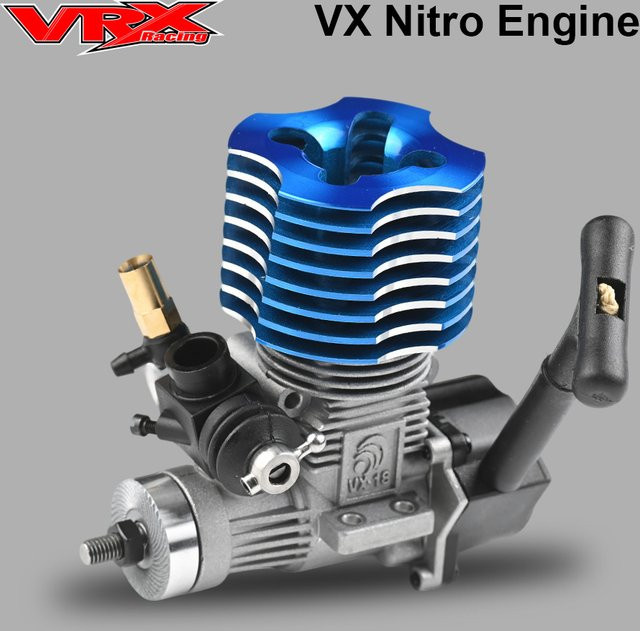 VRX RACING Nitromotor für RC-Auto 1/10 Buggy Monster Truggy, VX 18 Motor, 2,95 ccm, Seilzugstarter - Bild 1