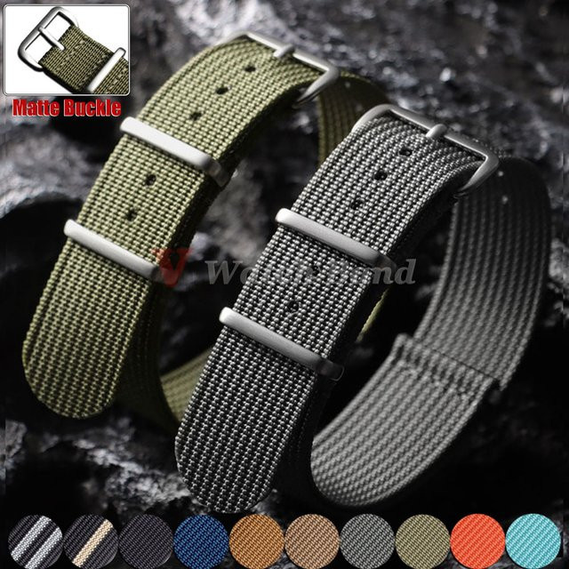 Uhrenarmband Nylon, Textil/NATO, Schwarz, Unisex - Bild 1