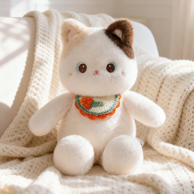 Yiran toy Kätzchen Plüschtier, Weiß, 40cm - Bild 1
