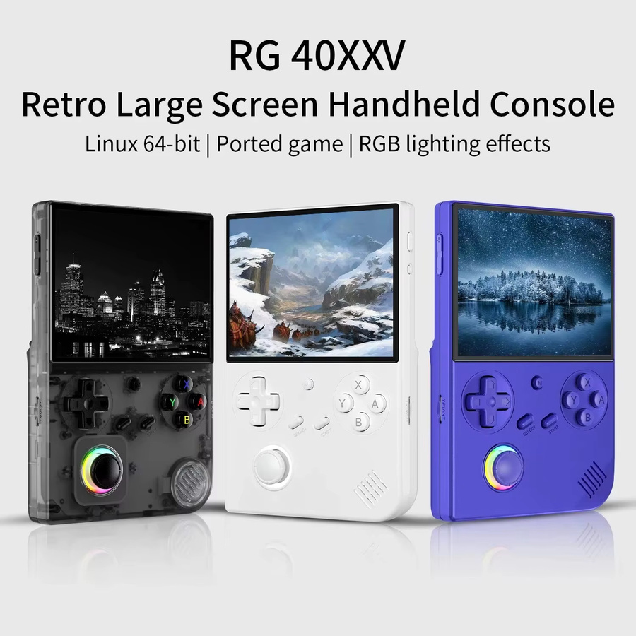 Anbernic RG40XXV Handheld Retro-Spielekonsole mit 4.0 Zoll IPS Display in Weiß - Bild 2
