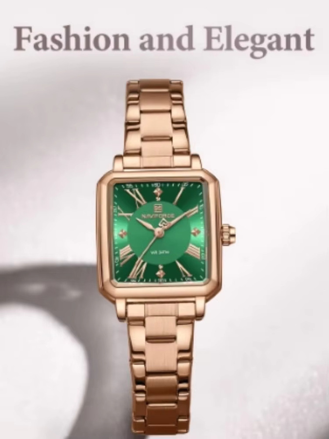 NAVIFORCE Armbanduhr Edelstahl, Roségold, Quarz, Analoguhr, Damen - Bild 6