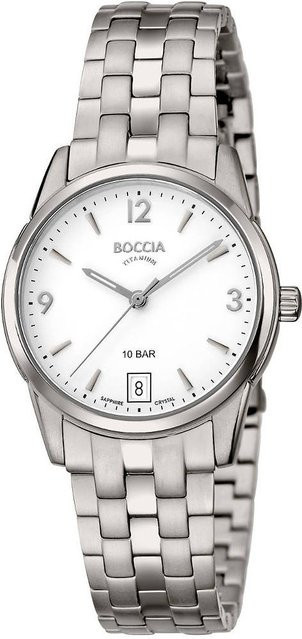 Boccia Damenuhr Titanium, Quarz, 30 mm, Weiß, 10 ATM - Bild 1