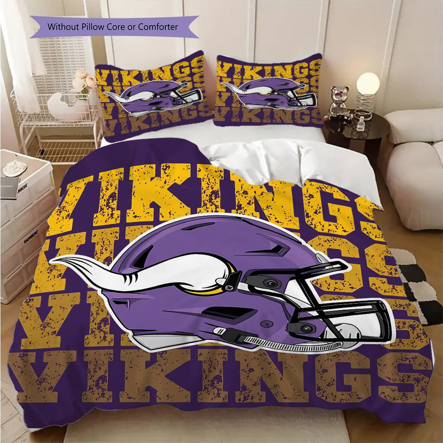 Manus Home Minnesota Vikings Bettwäsche Set mit Bettbezug und 2 Kissenbezügen B/H: 260 x 240 cm - Bild 4