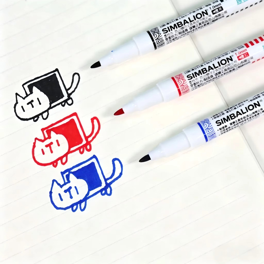Simbalion 605 Permanentmarker mit feiner Spitze 1,0 mm für Schule und Büro in Schwarz oder Blau - Bild 1