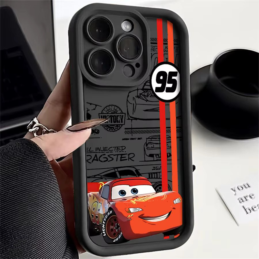 Disney Lightning McQueen Softcover Handyhülle für iPhone, kompatibel mit iPhone 17 Pro Max, 16, 15, 14, 13, 12, 11 und weiteren Modellen, mehrfarbig - Bild 2