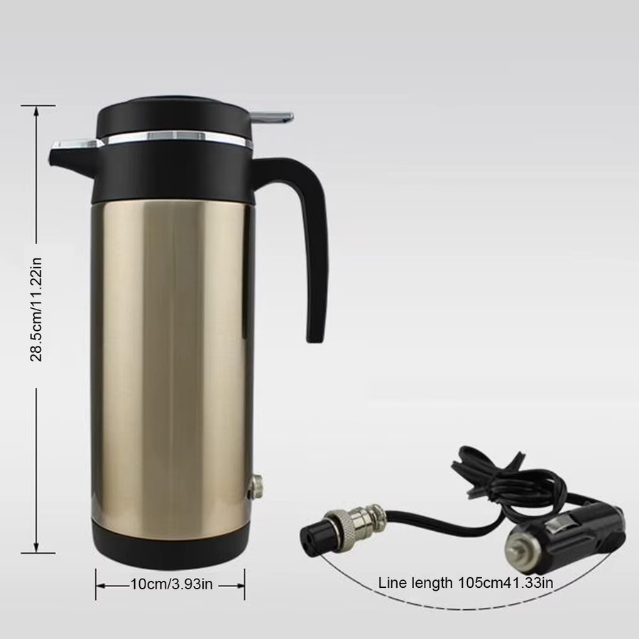 ATUOTIN Auto-Wasserkocher mit Sieb, tragbarer Wassererhitzer für 12/24 V, 1200 ml, Edelstahl, mit automatischer Abschaltung - Bild 4