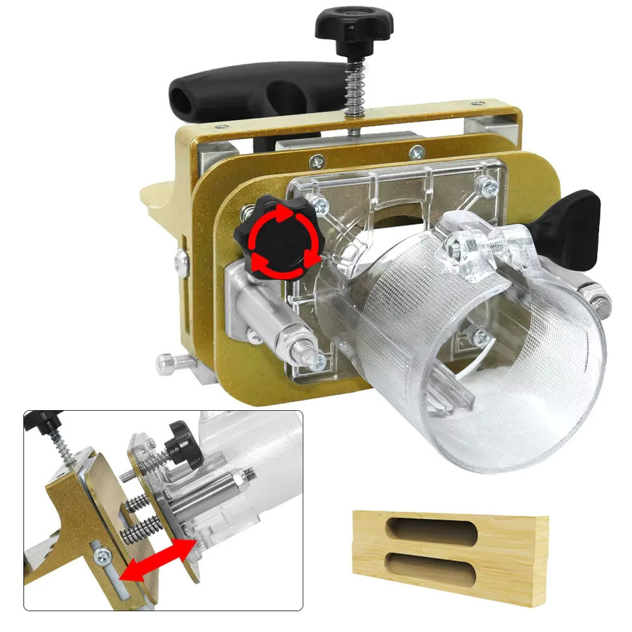 GDART 2-in-1 Schlitzhalterung und Locher-Locator als lineare Schiene und Stemmvorrichtung für 65-mm-Trimmmaschinen zur unsichtbaren Befestigung im Holzhandwerk - Bild 3