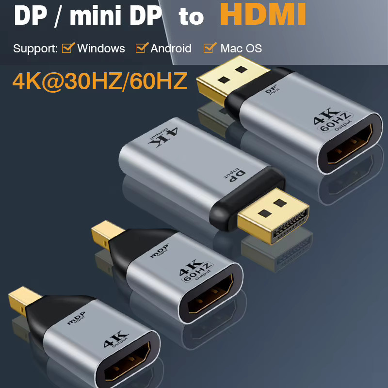 BSN DisplayPort 1.4 auf HDMI 2.1 Adapter für 8K@60Hz und 4K@60Hz Videoübertragung für PC, Laptop, Monitor und Projektor - Bild 1