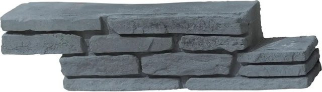 Kann Ziermauer Madoc Vollblockstein Schiefergrau B/H/T: 47 x 14 x 10 cm - Bild 1