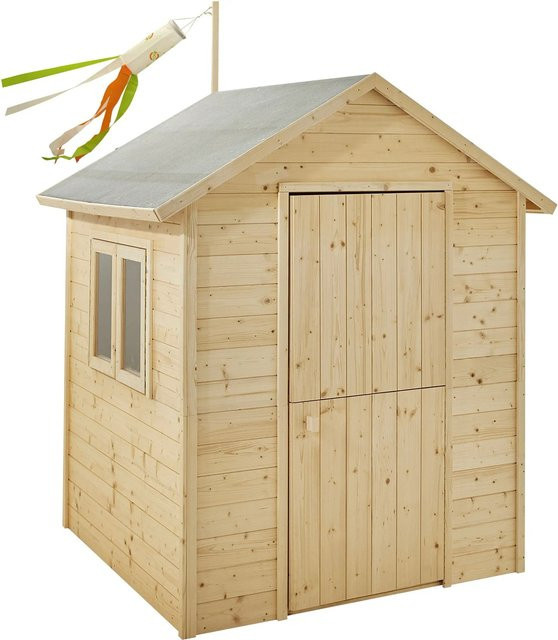 Soulet Kinderspielhaus Garance aus Naturholz Unbehandelt B/T/H: 162 x 141 x 127 cm FSC-zertifiziert - Bild 1