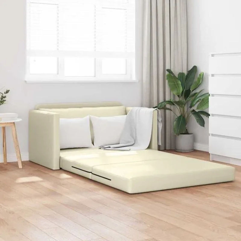 Vidaxl Schlafsofa Modern in Beige aus Kunstleder B/T/H: 124 x 71 x 78 cm - Bild 1
