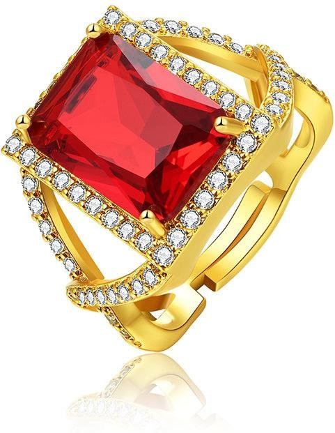YIRAN Jewelry Halskette, Kupfer, Rubin, Zirkonia, red, Unisex - Bild 1