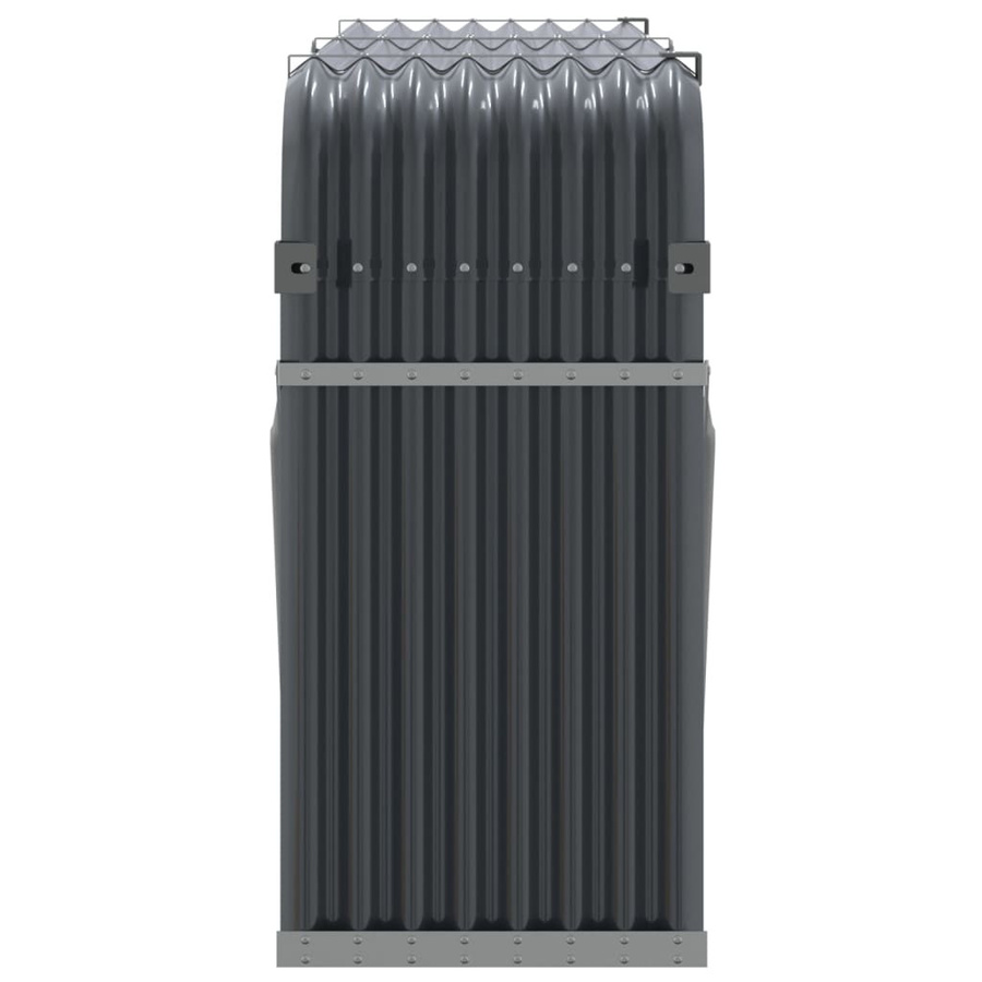 vidaXL Kaminholzunterstand aus verzinktem Stahl in Anthrazit, B/T/H: 180 x 45 x 100 cm - Bild 5