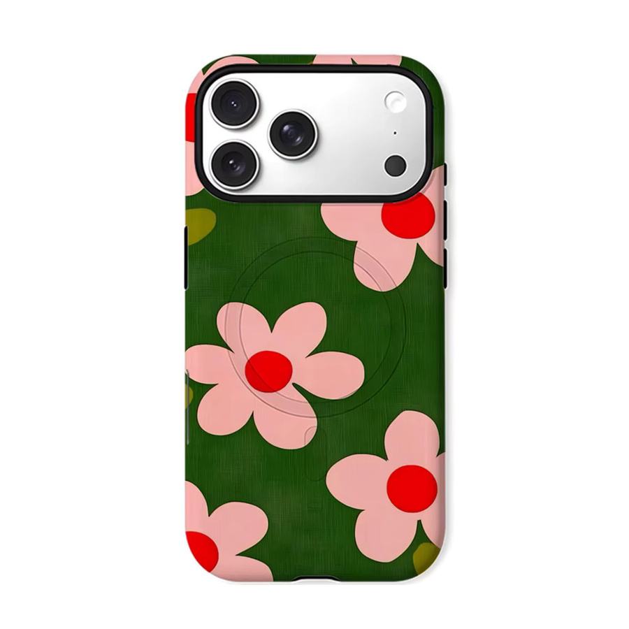 Aurbe Matte 2-in-1 MagSafe Hülle Bloom Bud Case für iPhone 17 16 15 14 Plus Pro Max Stoßfeste Hartschale in Multicolour - Bild 7