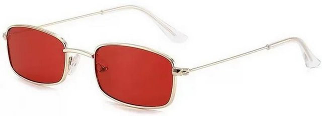 Dote Sonnenbrille, quadratisch, Metall, Vollrand, transparent, red, Unisex - Bild 1