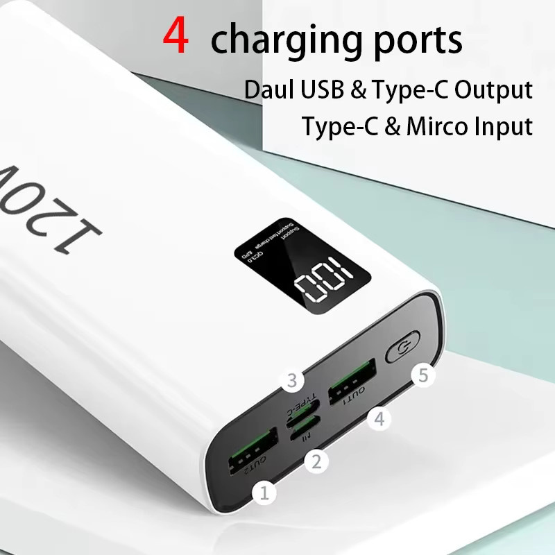 Lenovo Powerbank mit 50000 mAh und 120 W Schnellladefunktion, Schwarz - Bild 3