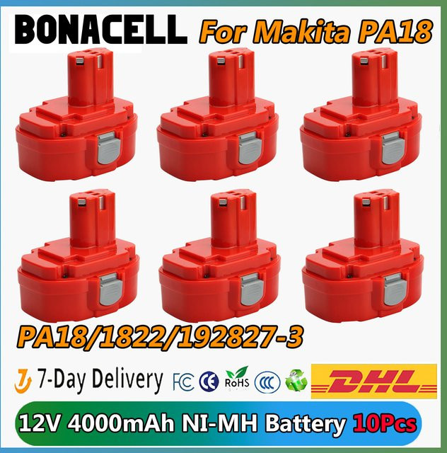 Makita PA18 Ni-MH Akku 18 V 4000 mAh in Rot für Werkzeuge - Bild 1