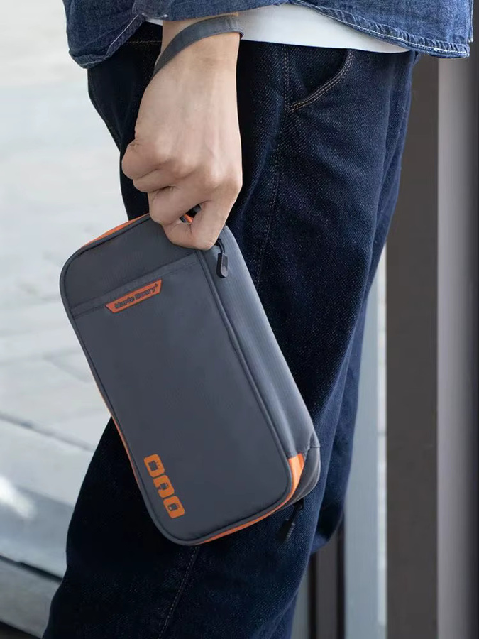 ValueWin Tragbare Elektronik-Organizer-Tasche in Grau mit USB-A und USB-C Anschlüssen zur Kabelaufbewahrung für Gadgets und Ladegeräte - Bild 5