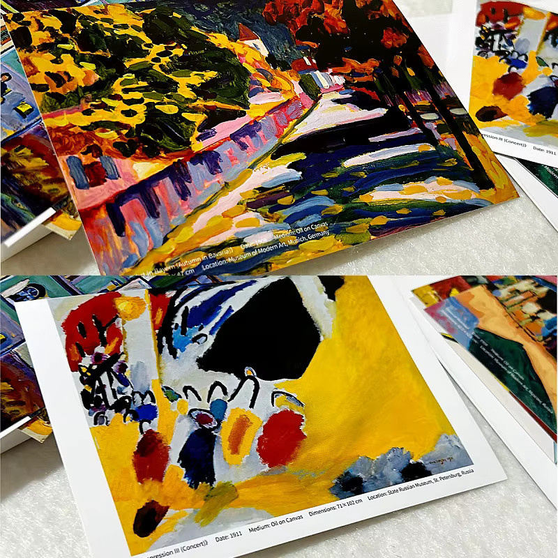 30 Stück Set Künstler Postkarten mit Kandinsky Ölgemälden in Mehrfarbig, künstlerische Grußkarten aus Papier für Kunstliebhaber - Bild 4