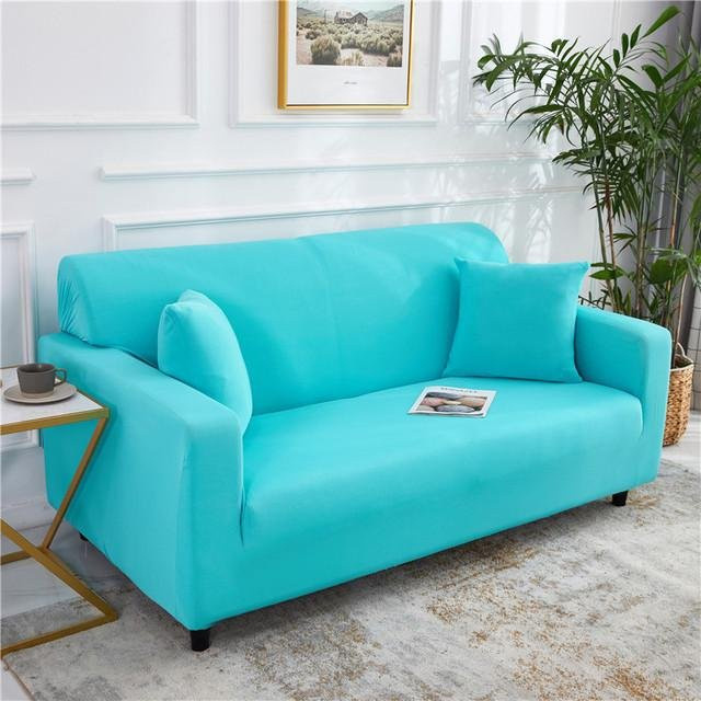 Housmife Elastischer Sofabezug aus Spandex in Himmelblau für 1-Sitzer, Breite: 90-140 cm - Bild 1
