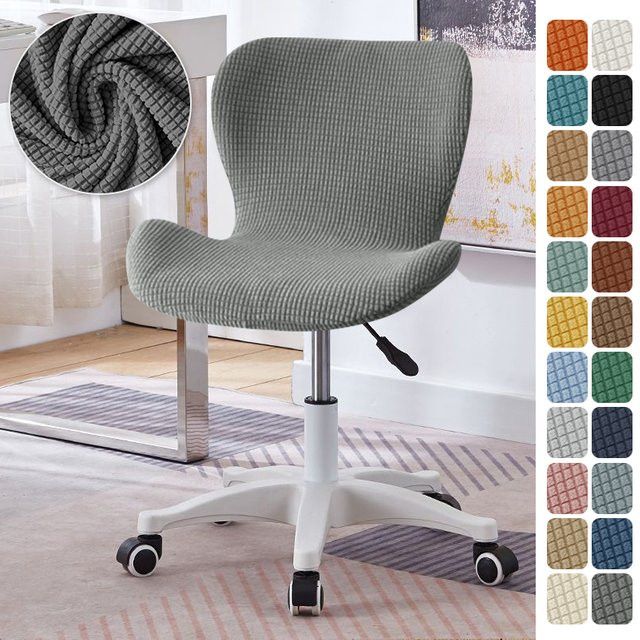 Yupartex Polar Fleece Schmetterling Stuhlhussen aus Stretch-Material für Esszimmerstühle als einfarbiger Sitzschutz - Bild 1