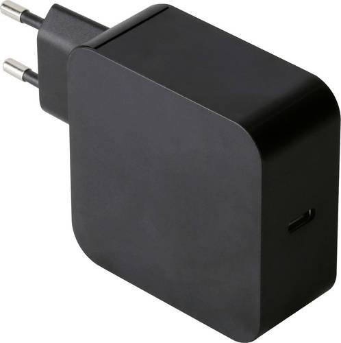 Dehner Elektronik TYPE-C60GC USB-C Steckernetzteil in Schwarz mit 60W und einstellbarer Festspannung 5V, 9V, 12V, 15V, 20V 3A - Bild 1