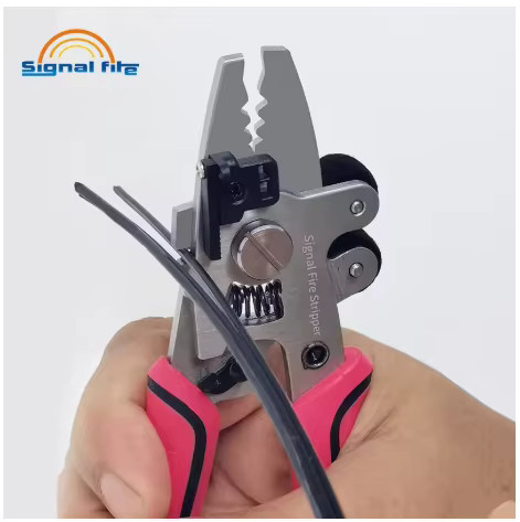 Signalfire 9-in-1 Glasfaser-Abisolierer ZSQ-09 Multifunktionales FTTH-Werkzeug mit austauschbarer Reinigungswatte - Bild 3