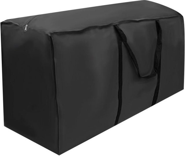 Wasserdichte Terrassenmöbelabdeckung von Lingfeng als robuste Outdoor-Kissenaufbewahrungstasche in Schwarz, B/T/H: 122 x 39 x 55 cm - Bild 1